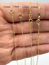 Solid Singapore Chain 0.8mm-1.4mm Women Diamo...