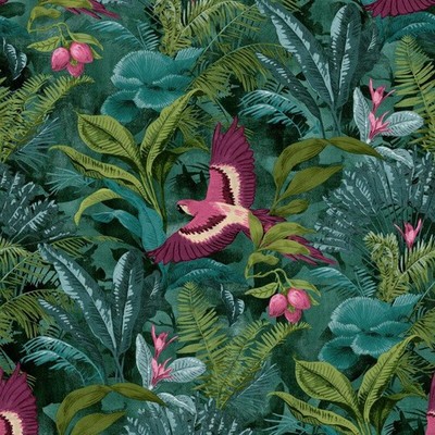 Rasch Portfolio Tropischer Vogel Regenwald Grün Multi Tapete 214727