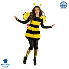 Bee Costume Women Adult Bumblebee Wings Headband Leg Warmers Halloween Party