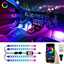 RGB LED Strip Lights for Car App Control with Remote Led Lights Car Interior wit
