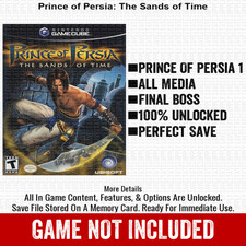Prince of Persia The Sands of Time100 Nintendo GameCube Memory Card Save CHEATS