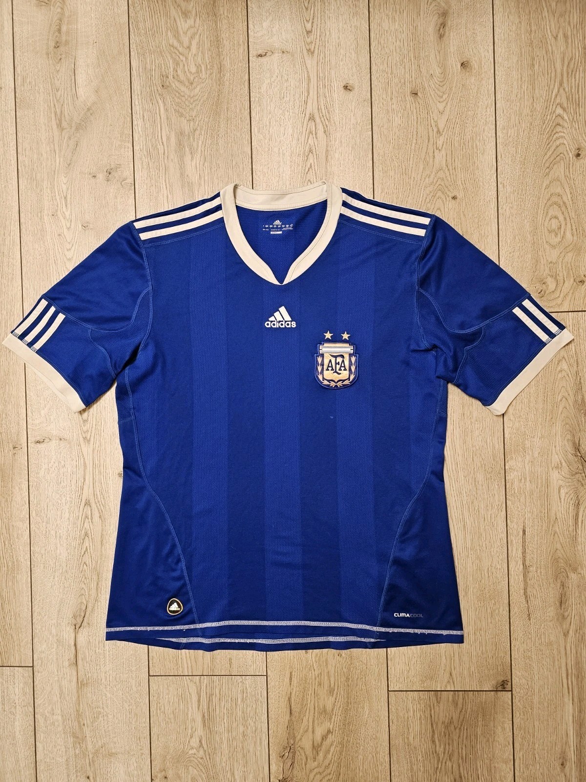 ARGENTINA 2009 2011 AWAY VINTAGE FOOTBALL SHIRT SOCCER JERSEY L ADIDAS