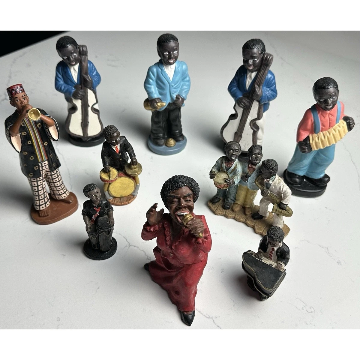Jazz Band Figurines In Collectible Black Americana Figures
