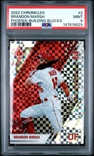 2022 Panini Chronicles Phoenix Building Blocks Brandon Marsh #2 PSA 9
