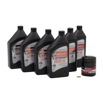 Mercury 8M0188358   25W-40 Outboard Oil Change Kit for L4 Verado 150 200 HP