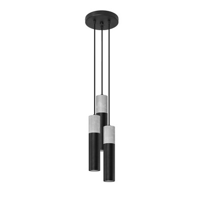 BORIGIO 3 GU10 Hängelampe Schwarz Beton SOLLUX SL.1081