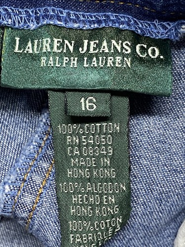 Lauren Jeans Co Womens 16 Retro High Rise Vintage Boho Relaxed Denim Jeans - Picture 3 of 11