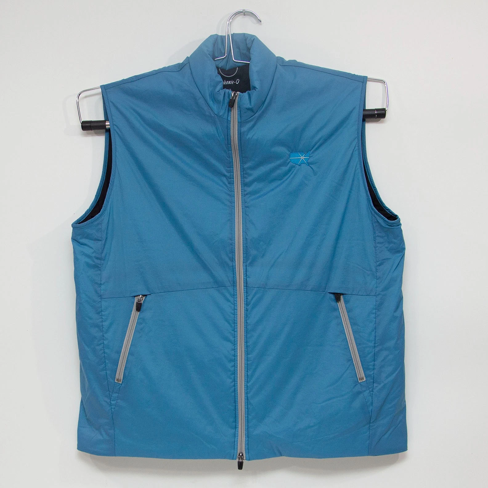 Johnnie-O Mens XL Fox Blue Delray Lightweight Full Zip Active Golf Puffer Vest