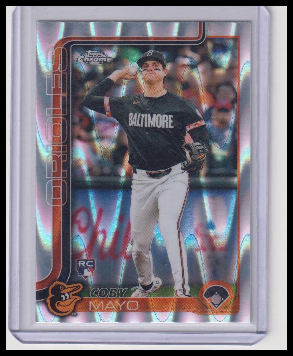 2025 Topps Chrome #120 Coby Mayo Raywave Refractors (RC)
