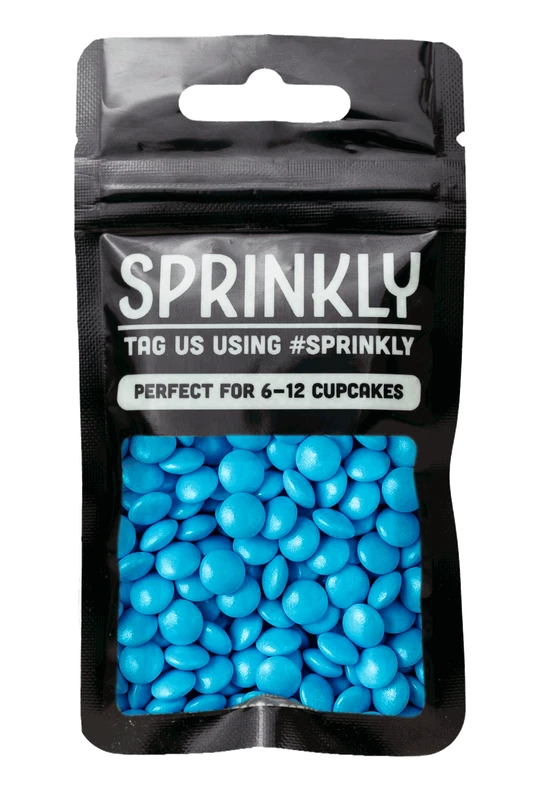 SPRINKLY - Mini Chocolate Beans - Baby Blue - Edible Cake Sprinkles - Image 2 of 2