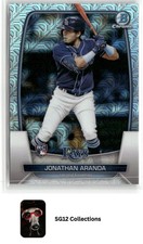 Jonathan Aranda Rookie 2023 Bowman #28 Mojo Refractors Tampa Bay Rays