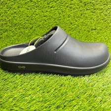 Oofos OOcloog Mens Size 14 Black Casual Walking Slip On Recovery Clog Sandals
