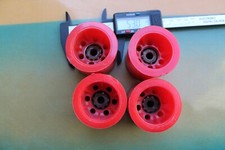 Red Holy 1970s Og 50mm 40mm 90a W4 Vintage Set 4 Skateboard Wheels W Bearings