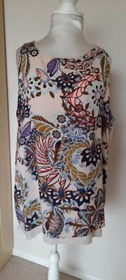 Promod,Floral,Sleeveless Double Layered Top.Size M/L Floaty Summery 