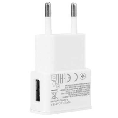 Ladegerat 2A Weiss USB Euro-Stecker 2 Pin fur PDA Tablet Handy Smartphone