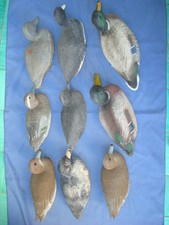 VINTAGE-LOTTO 45 UCCELLI-STAMPI RICHIAMI CACCIA-FISCHIONE-ANATRA-CHIURLO-GERMANO