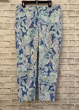 Lilly Pulitzer Kelly Stretch Pants Vibrant Colors Beachy Skinny Ankle Size 12