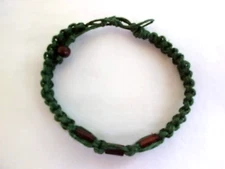 Anklet Natural Macrame Hemp  Adjustable Unisex  9-12" Boho USA Seller New