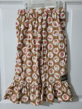 Matilda Jane Secret Fields Cameo Ruffles Pants Roses Brown Girls Size 4