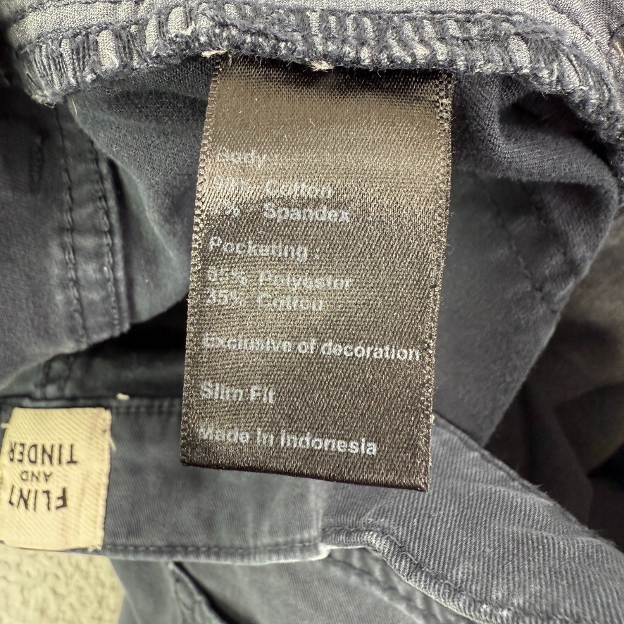 Flint Tinder 365 Pants Mens 30x32 Blue Straight Slim 5 Pocket Travel Huckberry