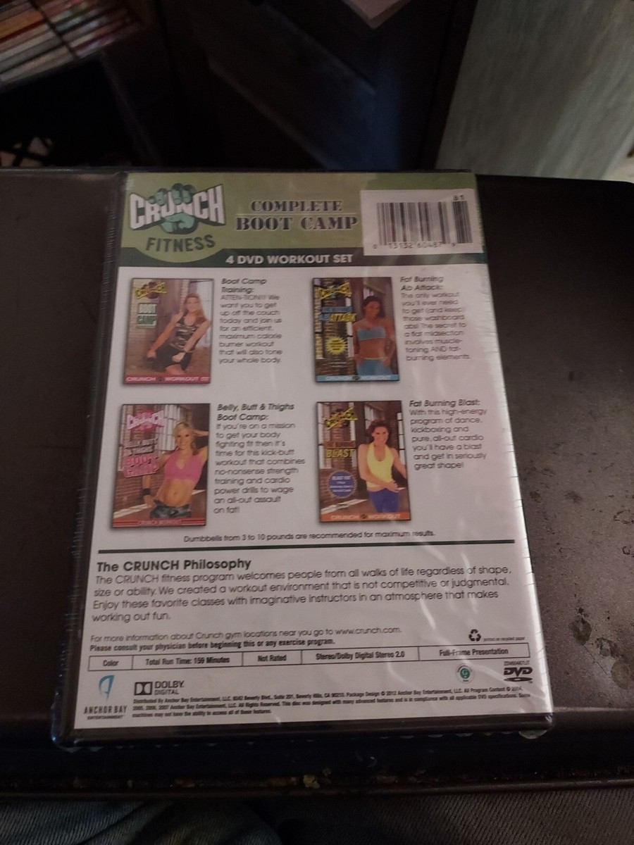 Crunch Fitness Complete Bootcamp 4 DVD Workout Set Boot Camp Fat