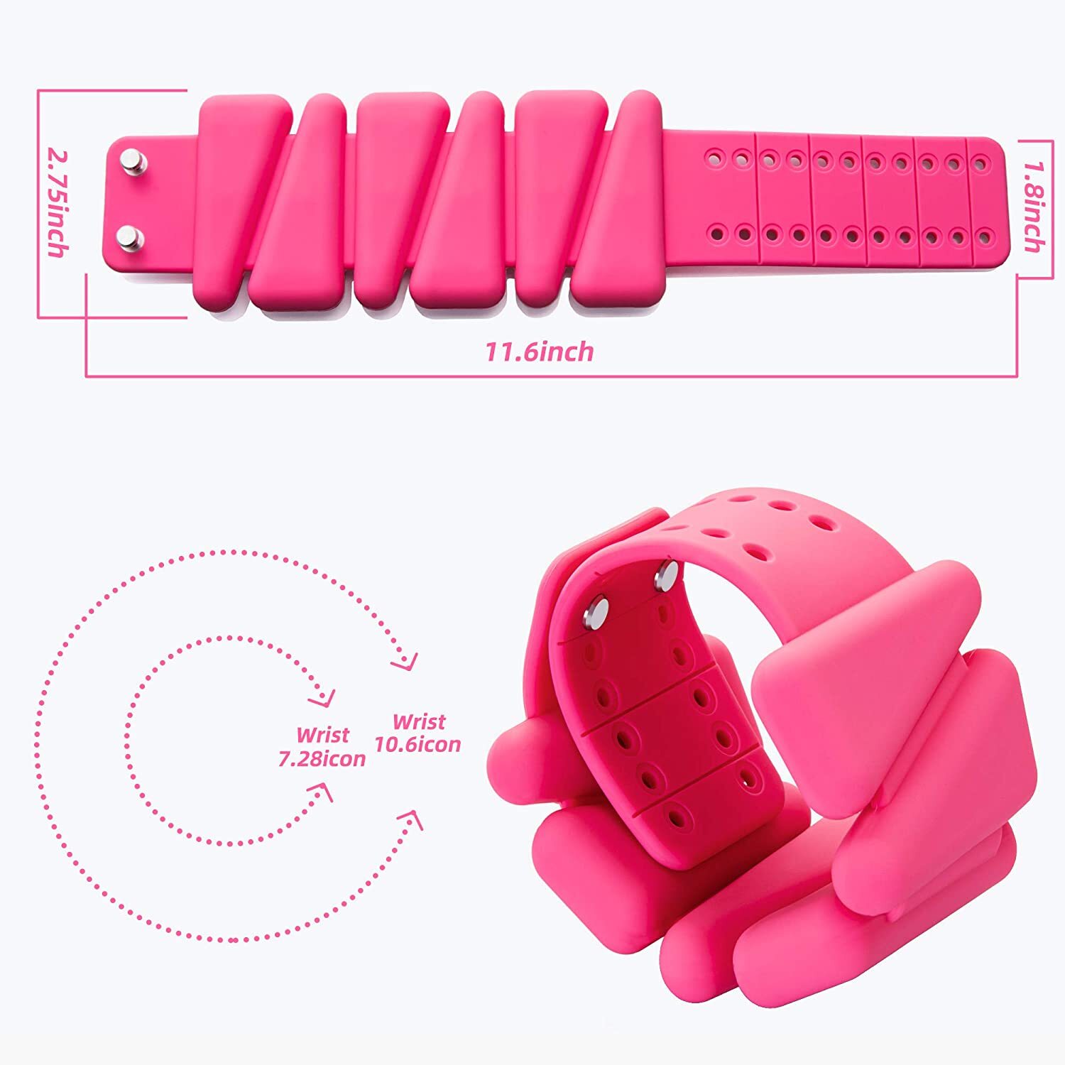 Set of 2 Wearable Adjustable Wrist & Ankle Bracelets Weights for Women