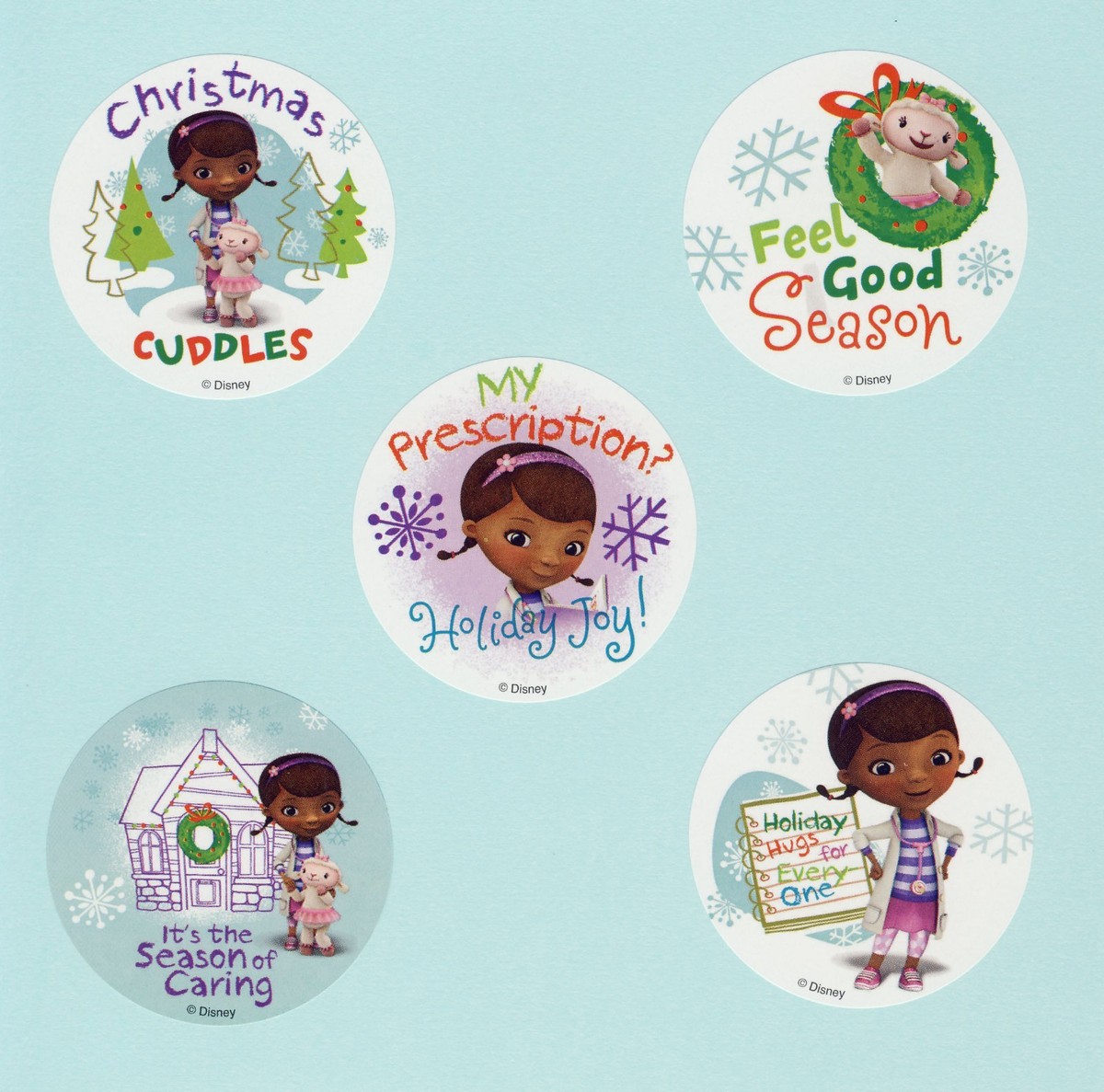 10 Doc McStuffins Christmas Winter Holiday - Large Stickers - Party Favors | eBay 10-doc-mcstuffins-christmas-winter-holiday-large-stickers-party-favors-ebay