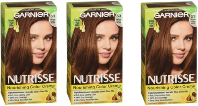 Garnier Nutrisse Chestnut Nourishing Color Creme 1ct (3 Pack)