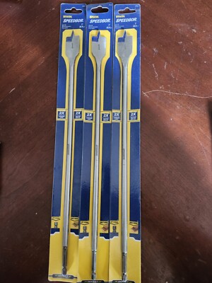 Irwin Speedbor Spade Bits 3pc Lot 1'' Bits 