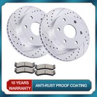 For Silverado Sierra Savana Yukon XL 1500 Tahoe Front Drilled Rotors Brakes Pads