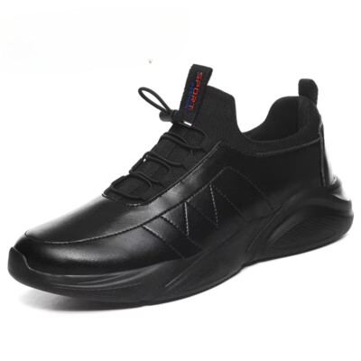 Fashion Leather Casual Shoes Breathable Comfortable Walking Shoes Sneakers