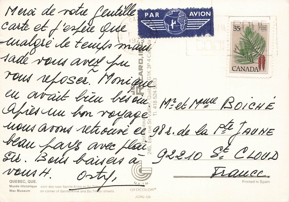 CANADA QUEBEC MUSEE HISTORIQUE eBay