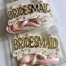 Bridesmaids Paper Crowns with Ribbon 12