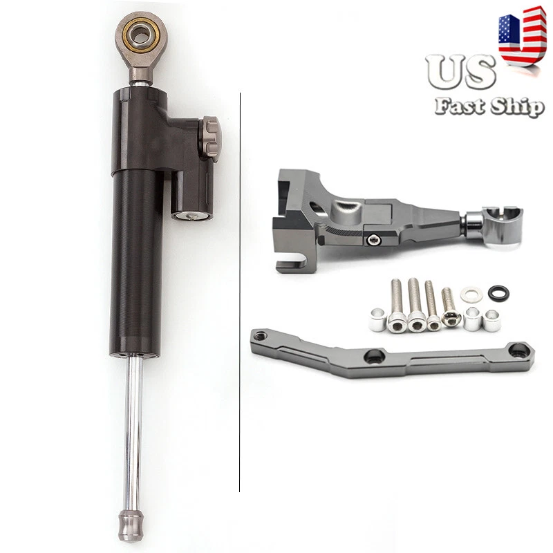 For MT-09 FZ-09 2013-2019 Steering Damper Stabilizer w/Mounting Kit Bracket Both - Image 4 of 4
