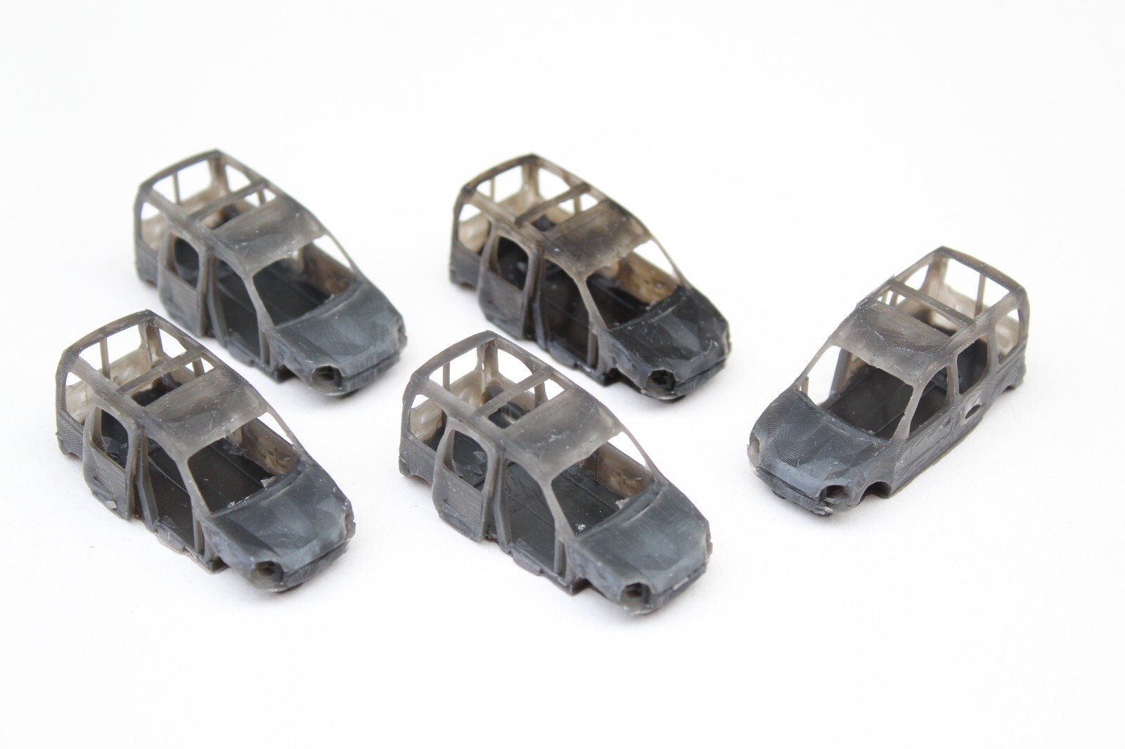 GUTTED SCRAP SMALL VANS OO 1/76 - UNPAINTED - BULKSCENE - PACK OF 5
