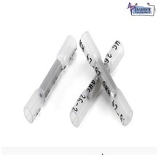 26-24AWG White Heat Shrink Butt Wire Splice Connector Crimp Terminals 50-200PCS