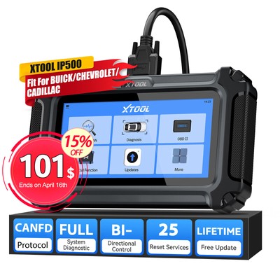 XTOOL IP500 For BUICK/CHEVROLET/CADILLAC Full System Bidirectional OBD2 Scanner