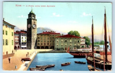 RIVA DEL GARDA Il Porto Colla Torre Aponale ITALY Postcard