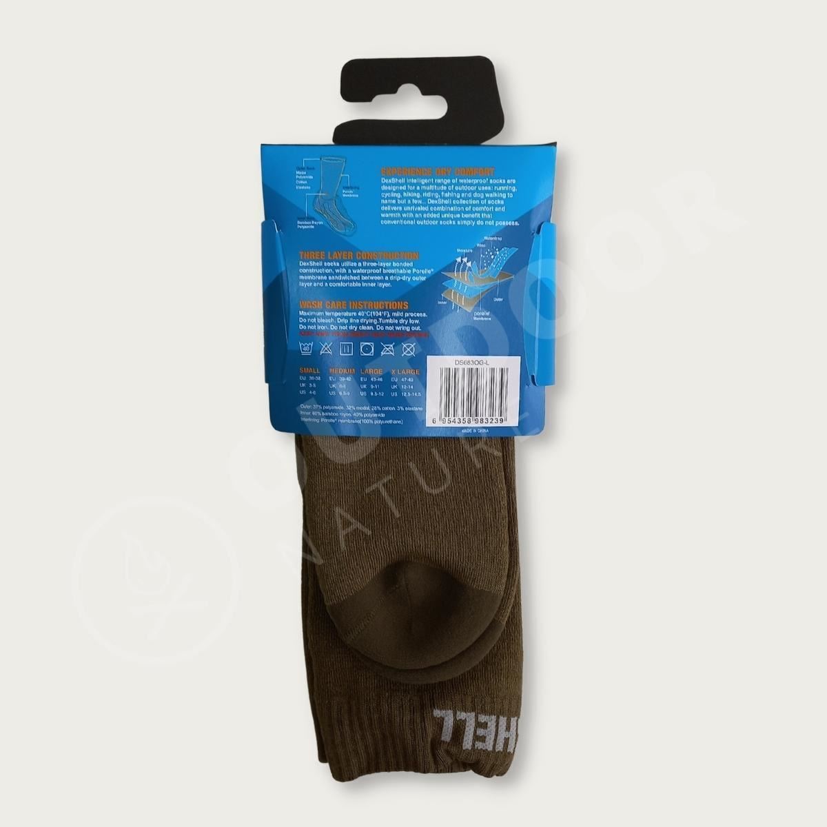 DexShell Waterproof Ultra Thin Crew Socks Olive Green eBay