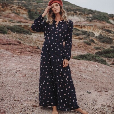 Amuse Society Womens S Bel Air Printed Crinkle Woven Black Boho Maxi Dress  | eBay