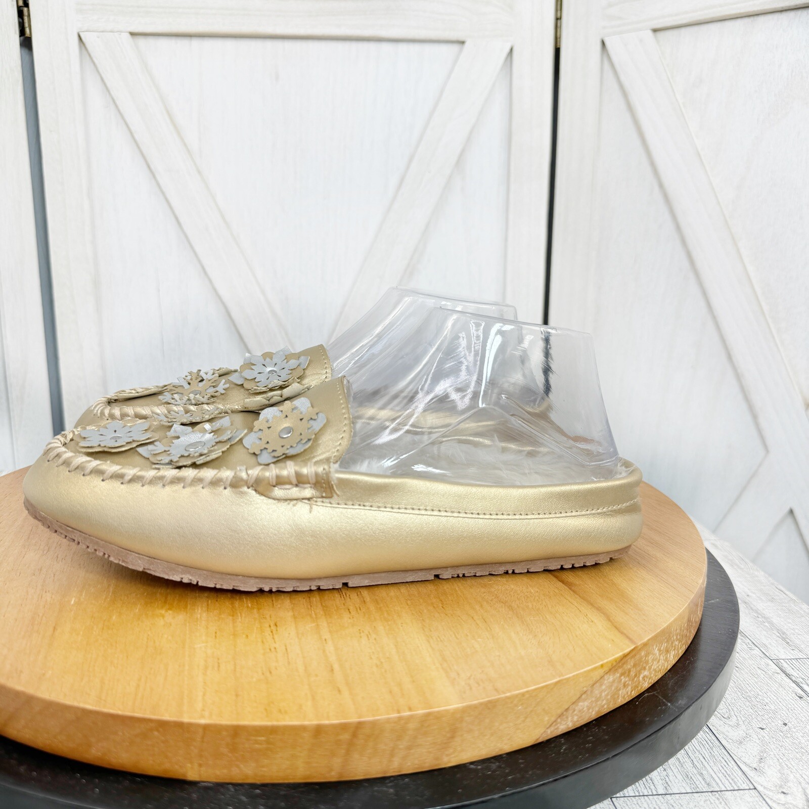 PANTOFOLA D’ORO Mocassino mocassino Lands’ End fiocco di neve foderato in pelliccia donna 8 Dio ecopelle