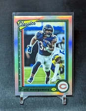 David Montgomery SILVER Premium Chrome 2022 Panini CLASSICS Card #15 Bears