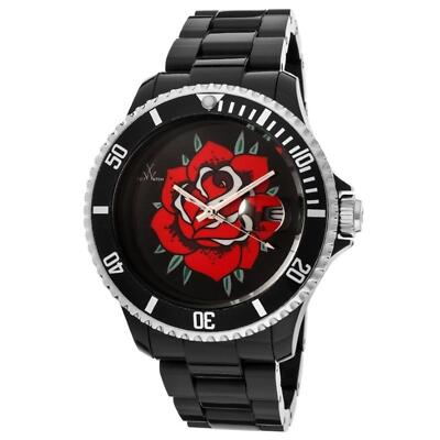 TOYWATCH TF09BK Pink Dial Resin Black Date Women's Time Only Watch