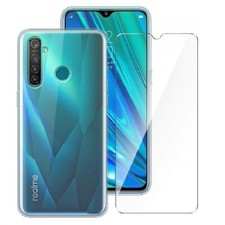TRANSPARENT TPU CASE COVER TEMPERED GLASS FILM for OPPO REALME 5S