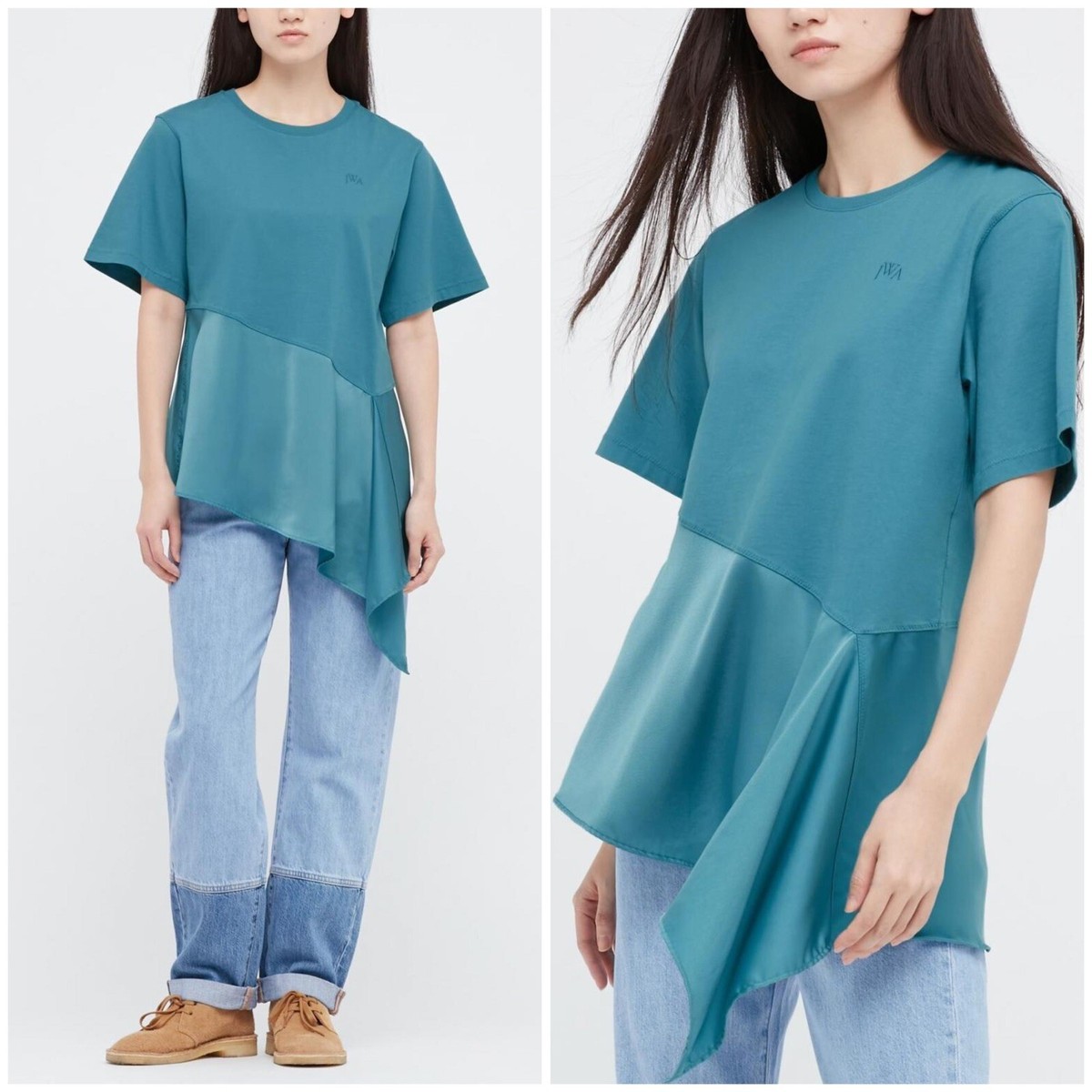 JW Anderson Uniqlo Flared Hem Asymmetrical Short Sleeve T-Shirt