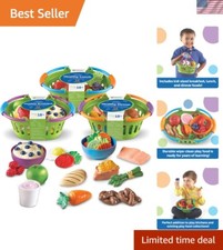 Ideal Gift for Learning - New Sprouts Healthy Food Basket Bundle 37 Pieces 