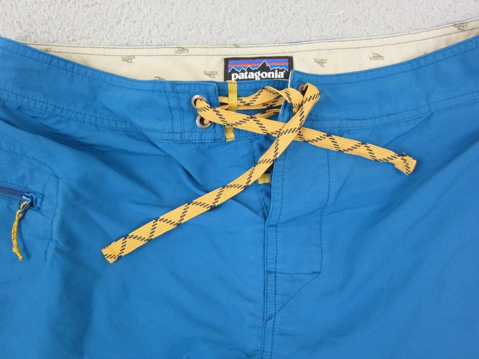Patagonia Shorts Adult 34 Blue Medium Wavefarer Swim Trunks Boardshorts Mens 19" - Image 3 of 4