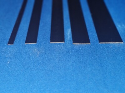 STARRER PVC KUNSTSTOFF FLACHSTREIFEN SCHWARZ STANGE 6 mm - 142 mm 3 METER LÄNGEN