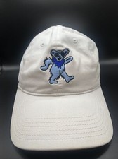 Grateful Dead Blue Embroidered Bear Dad Hat Cap Adjustable Legacy White