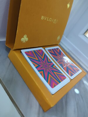 2019 BVLGARI Special Edition 2 Playing Card Set With Box . 1 Set